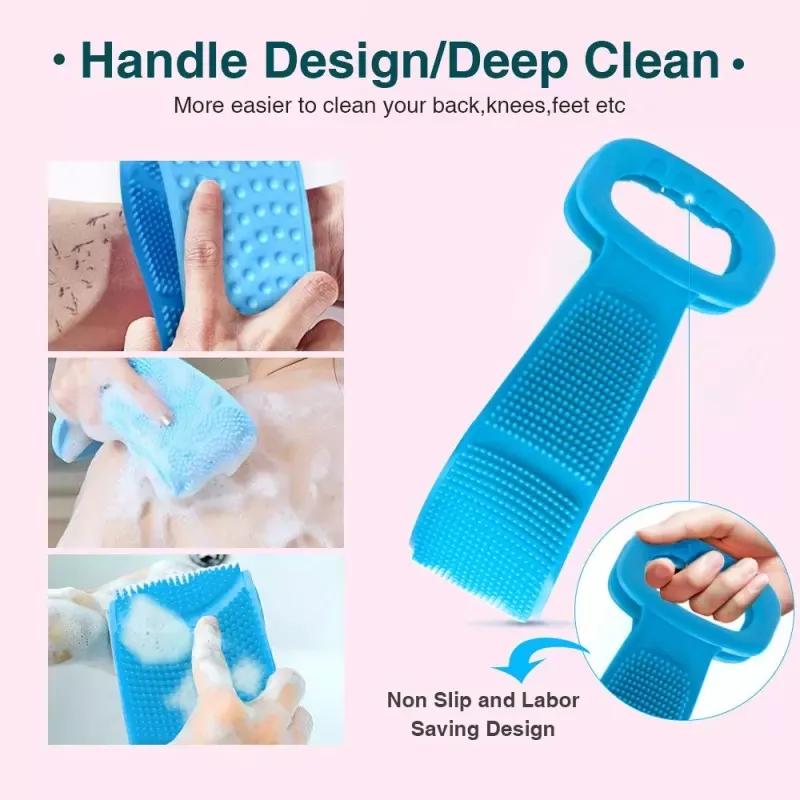 Silicone Back Bath Scrubber Belt-Double Sided