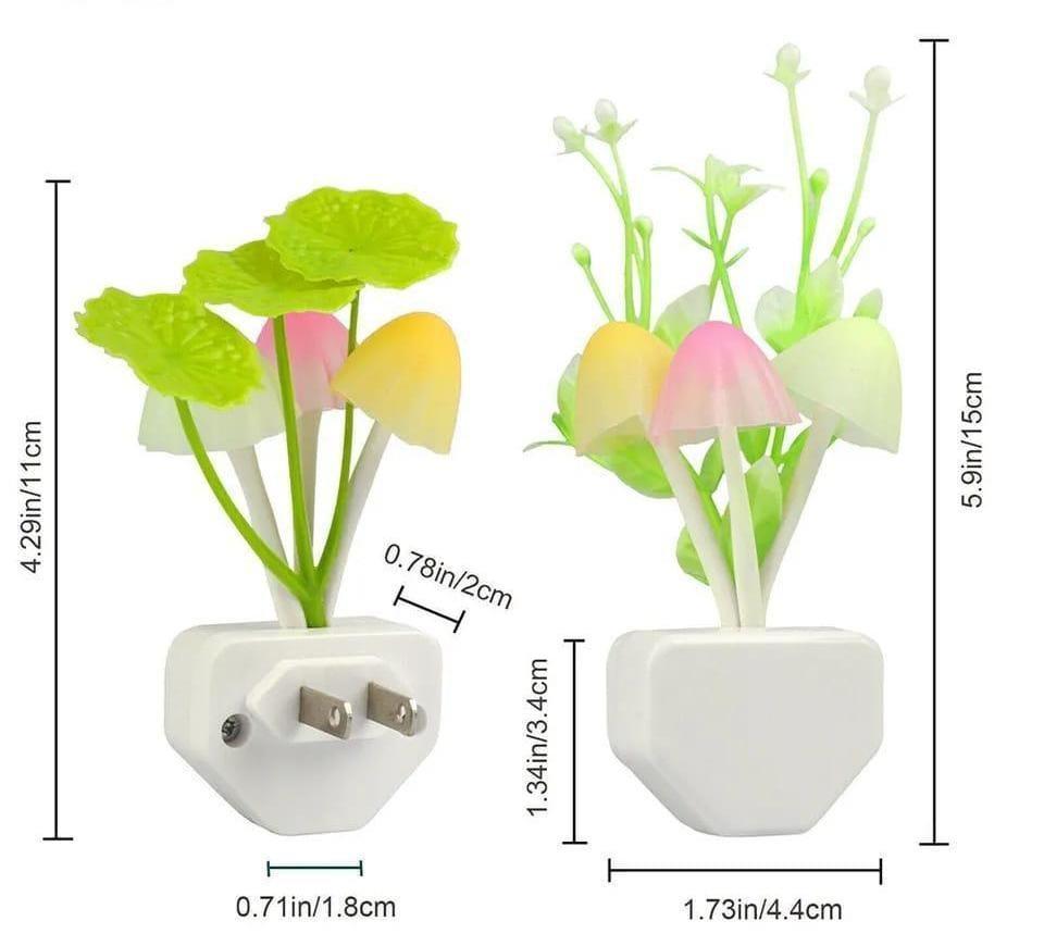 Multicolor Mushroom LED Table Lamp with Adjustable Brightness