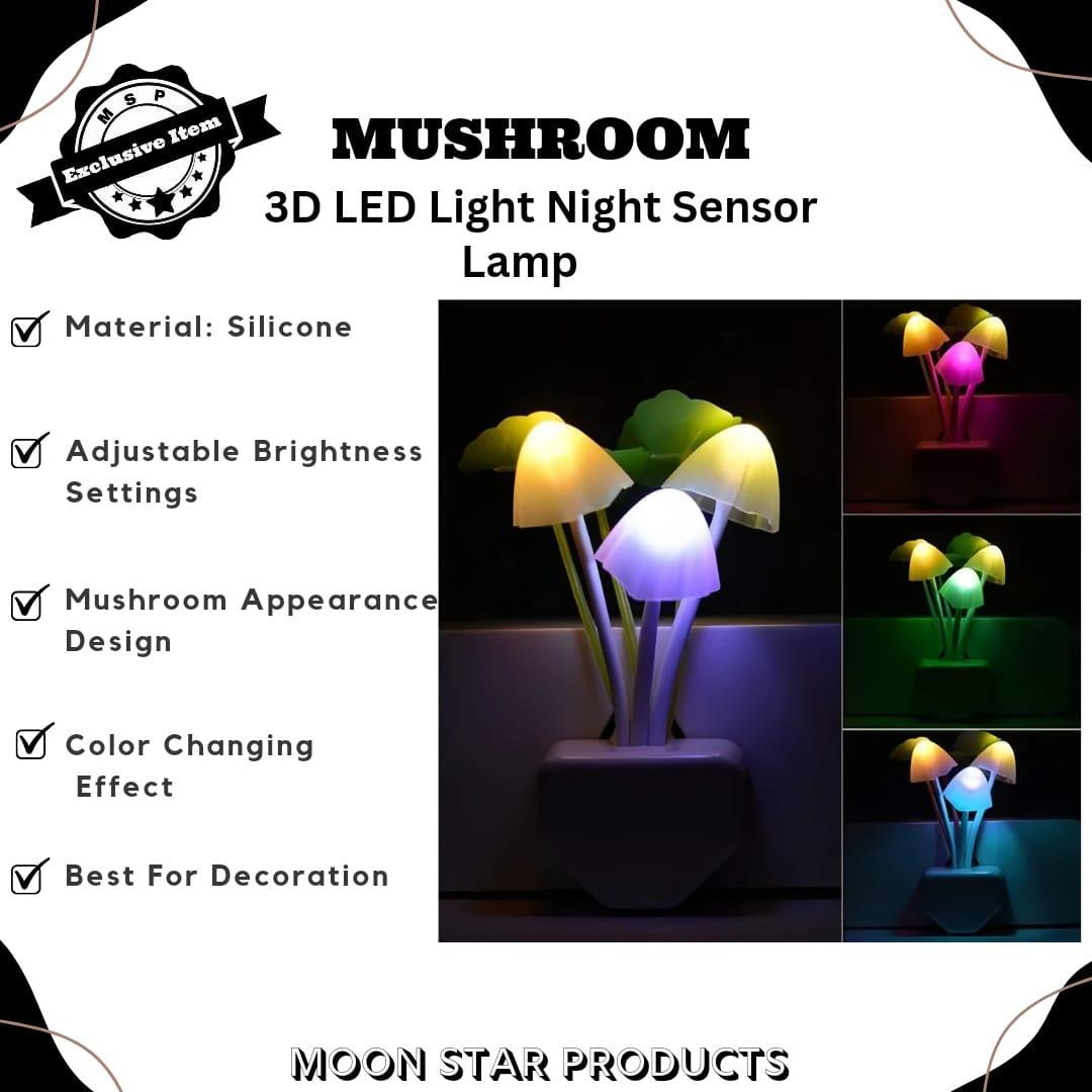 Multicolor Mushroom LED Table Lamp with Adjustable Brightness
