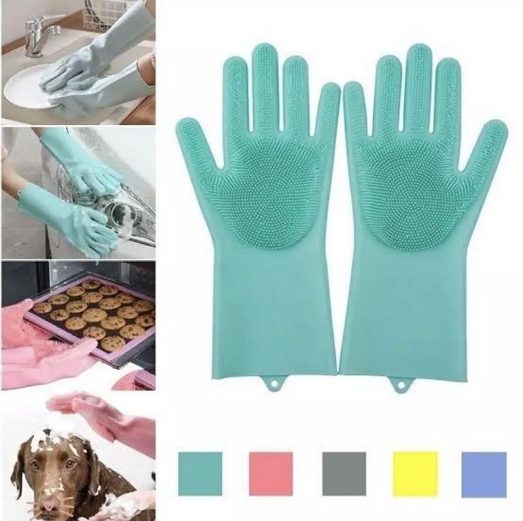 High Grade Silicone Dish Washing Gloves Perfect Solution For Winter (Free Delivery)