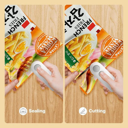 High Quality Heat Sealing Machine 2 in 1 Cutting & Sealer USB Rechargeable Plastic Sealer (Delivery Free)