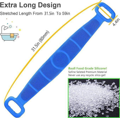 Silicone Back Bath Scrubber Belt-Double Sided