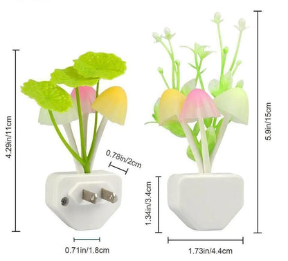 Multicolor Mushroom LED Table Lamp with Adjustable Brightness
