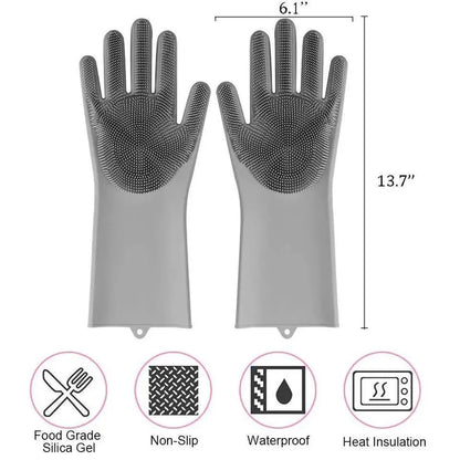 High Grade Silicone Dish Washing Gloves Perfect Solution For Winter (Free Delivery)