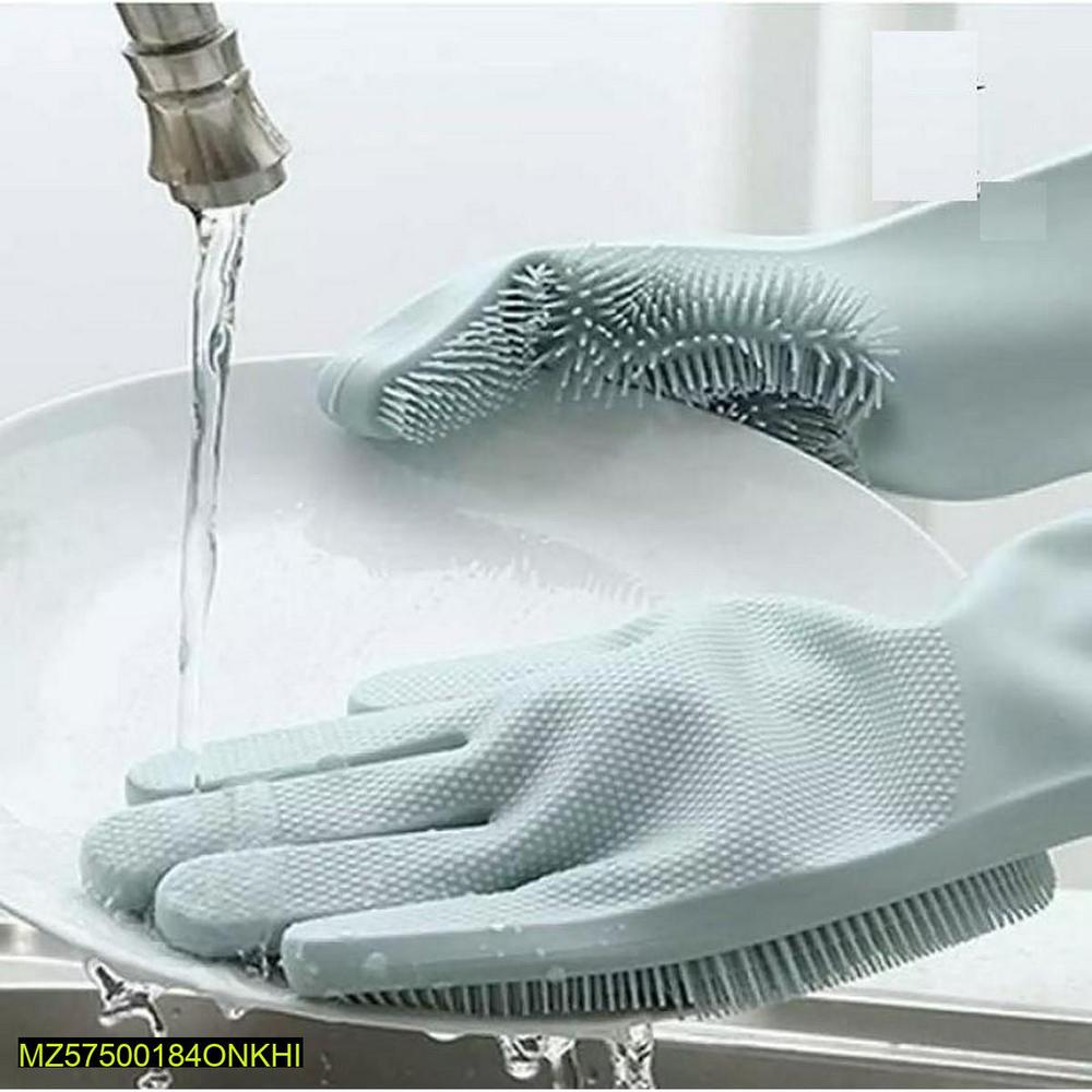 High Grade Silicone Dish Washing Gloves Perfect Solution For Winter (Free Delivery)