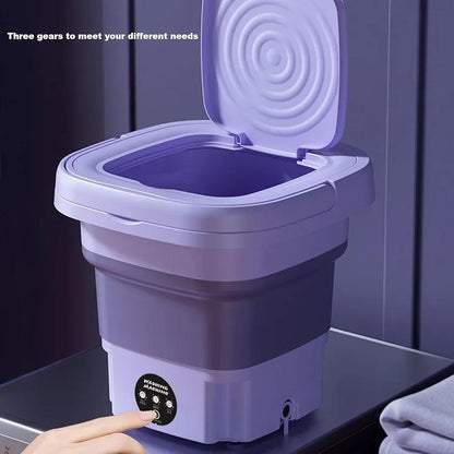 Portable Mini Washing Machine Foldable & Convenient (Free Delivery)