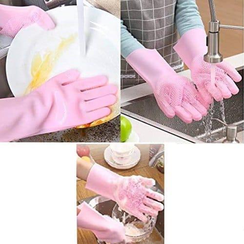 High Grade Silicone Dish Washing Gloves Perfect Solution For Winter (Free Delivery)