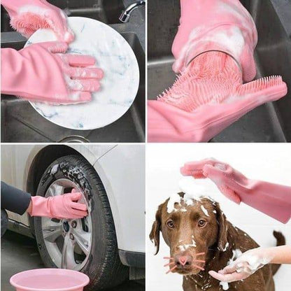 High Grade Silicone Dish Washing Gloves Perfect Solution For Winter (Free Delivery)