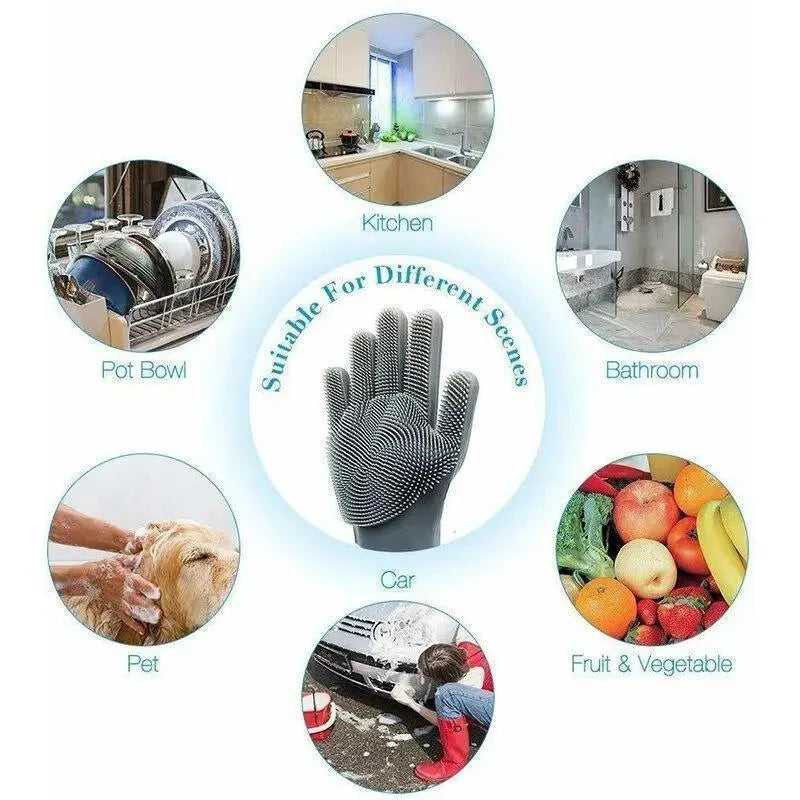 High Grade Silicone Dish Washing Gloves Perfect Solution For Winter (Free Delivery)