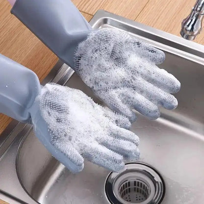 High Grade Silicone Dish Washing Gloves Perfect Solution For Winter (Free Delivery)